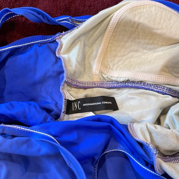 INC INTERNATIONAL CONCEPTS•| Cobalt Blue One Piece Bathing/Swim Suit - Picture 5 of 6